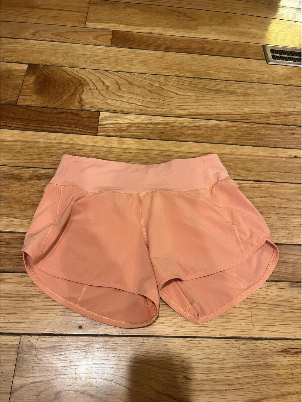 Women's Peach Lululemon Shorts Size 6 Tall